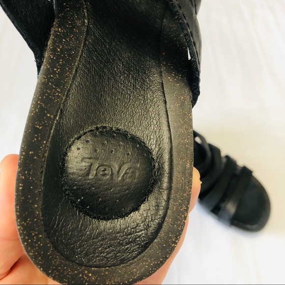 Teva Ysidro Black Slide Wedge Sandals - Women’s 9 - Picture 2 of 5